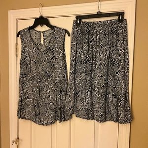 Wind River Boutique Women’s Summer Top and Skirt (Tag says L but Feels M)